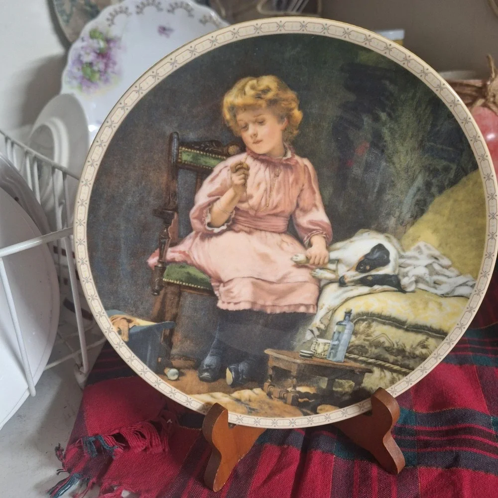 Royal Doulton In Good Hands Plate Victorian Childhood Charles Burton Barber 1992